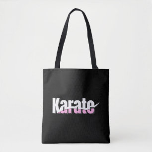 Karate Martial Arts Girly Pink Tote Bag