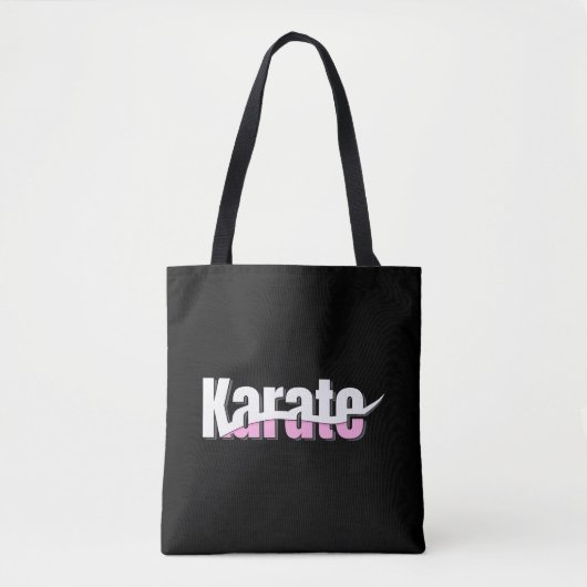 Karate Martial Arts Girly Pink Tote Bag (Voorkant)