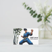 Karate Martial Arts Instructor Visitekaartje (Staand voorkant)