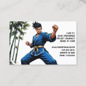 Karate Martial Arts Instructor Visitekaartje (Achterkant)