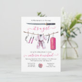 Karate Martial Arts Meisje Baby shower Kaart (Staand voorkant)