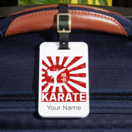 Karate Martial Arts met Japans ontwerp Bagagelabel