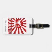 Karate Martial Arts met Japans ontwerp Bagagelabel (Voorkant horizontaal)