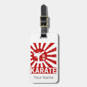 Karate Martial Arts met Japans ontwerp Bagagelabel (Voorkant verticaal)