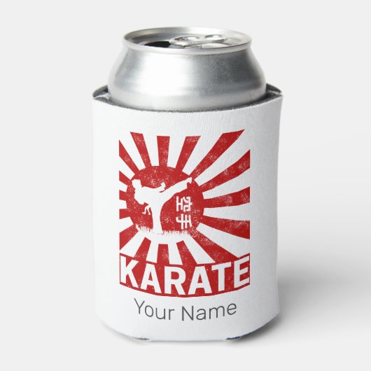 Karate Martial Arts met Japans ontwerp Blikjeskoeler (Blikje Voorkant)