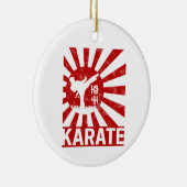 Karate Martial Arts met Japans  ontwerp Keramisch Ornament (Rechts)