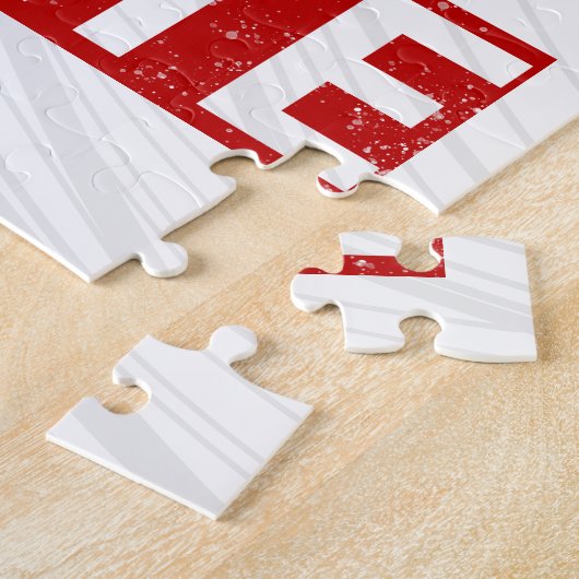 Karate Martial Arts met Japans  ontwerp Legpuzzel (Zijkant)