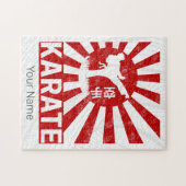 Karate Martial Arts met Japans  ontwerp Legpuzzel (Horizontaal)