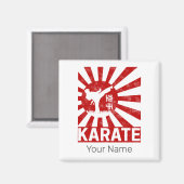 Karate Martial Arts met Japans ontwerp Magneet (Voorkant / Achterkant)