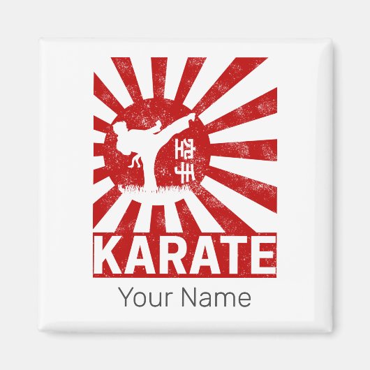 Karate Martial Arts met Japans ontwerp Magneet (Voorkant)