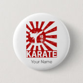 Karate Martial Arts met Japans ontwerp Ronde Button 5,7 Cm (Voorkant)