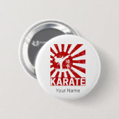 Karate Martial Arts met Japans ontwerp Ronde Button 5,7 Cm (Voorkant /achterkant)