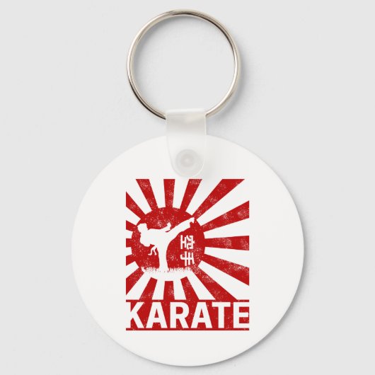 Karate Martial Arts met Japans ontwerp Sleutelhanger (Voorkant)
