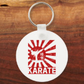 Karate Martial Arts met Japans ontwerp Sleutelhanger (Voorkant)
