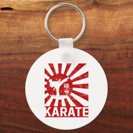Karate Martial Arts met Japans ontwerp Sleutelhanger (Voorkant)