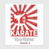Karate Martial Arts met Japans  ontwerp Sticker (Vel)