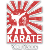Karate Martial Arts met Japans  ontwerp Sticker (Voorkant)