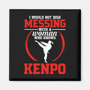 Karate Martial Arts niet riskeren Kenpo School Fig Magneet