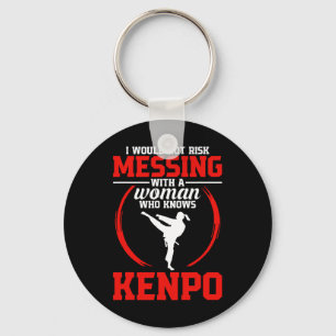 Karate Martial Arts niet riskeren Kenpo School Fig Sleutelhanger