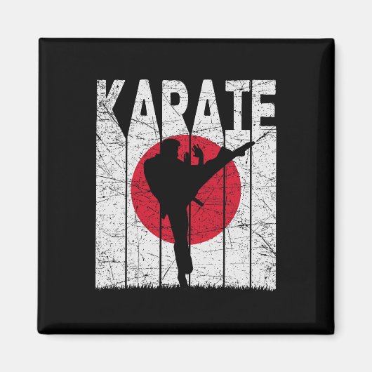 Karate  Martial Arts Retro Karate Japans Magneet (Voorkant)