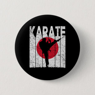 Karate  Martial Arts Retro Karate Japans Ronde Button 5,7 Cm