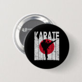 Karate  Martial Arts Retro Karate Japans Ronde Button 5,7 Cm (Voorkant /achterkant)