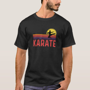  Karate Martial Arts Retro Sunset Distresse T-shirt