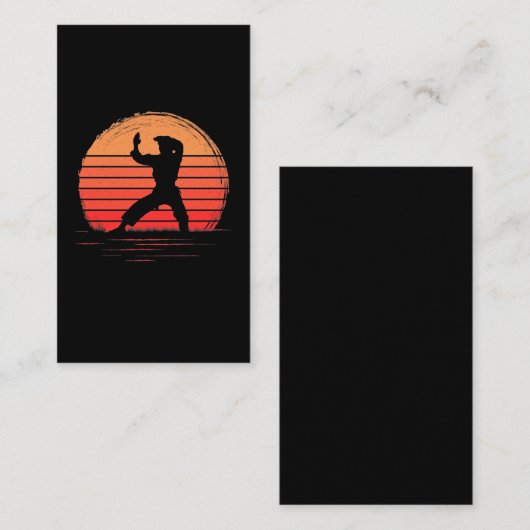  Karate Martial Arts Retro Visitekaartje (Voorkant / Achterkant)
