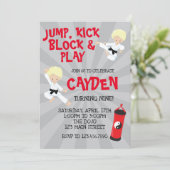 Karate Martial Arts Rode en Zwarte verjaardag Uitn Kaart (Staand voorkant)