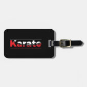 Karate Martial Arts Rood Bagagelabel (Voorkant horizontaal)