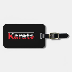 Karate Martial Arts Rood Bagagelabel