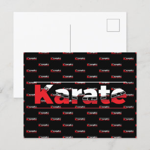 Karate Martial Arts Rood Briefkaart