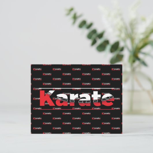 Karate Martial Arts Rood Briefkaart (Staand voorkant)