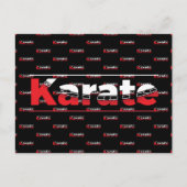 Karate Martial Arts Rood Briefkaart (Voorkant)