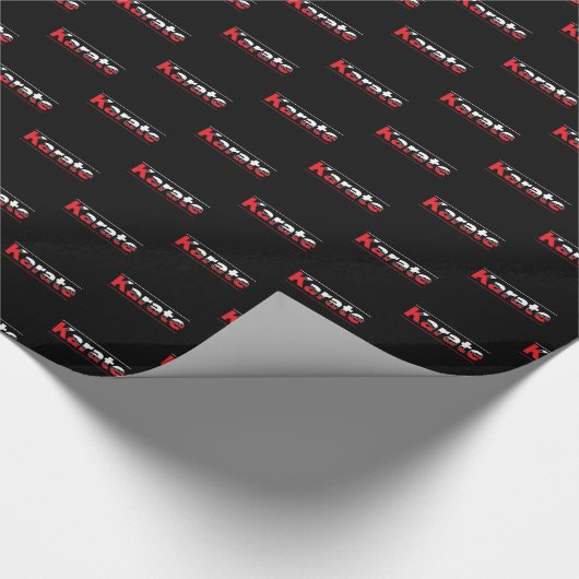 Karate Martial Arts Rood Cadeaupapier (Hoek)