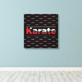 Karate Martial Arts Rood Canvas Afdruk (Insitu (Houten vloer))