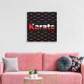Karate Martial Arts Rood Canvas Afdruk (Insitu (Woonkamer))