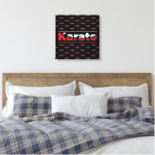 Karate Martial Arts Rood Canvas Afdruk (Insitu (Slaapkamer))
