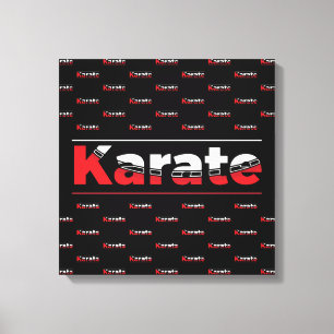 Karate Martial Arts Rood Canvas Afdruk