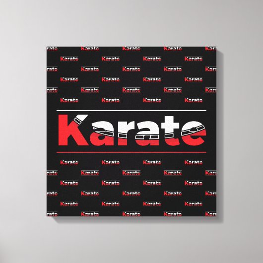 Karate Martial Arts Rood Canvas Afdruk (Voorkant)