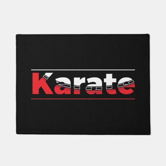 Karate Martial Arts Rood Deurmat (Voorkant)