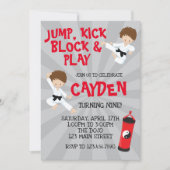 Karate Martial Arts Rood en Zwart Verjaardag Kaart (Voorkant)