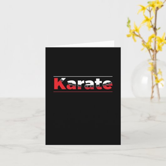 Karate Martial Arts Rood Kaart (Gele Bloem)