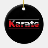 Karate Martial Arts Rood Keramisch Ornament (Achterkant)