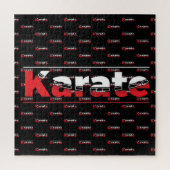 Karate Martial Arts Rood Legpuzzel (Verticaal)