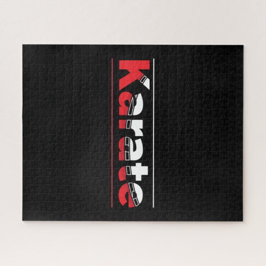 Karate Martial Arts Rood Legpuzzel (Horizontaal)