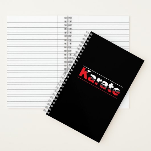 Karate Martial Arts Rood Notitieboek (Binnen)