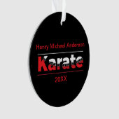 Karate Martial Arts Rood Ornament (voorkant)