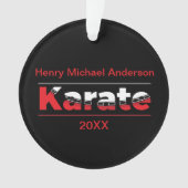Karate Martial Arts Rood Ornament (voorkant)