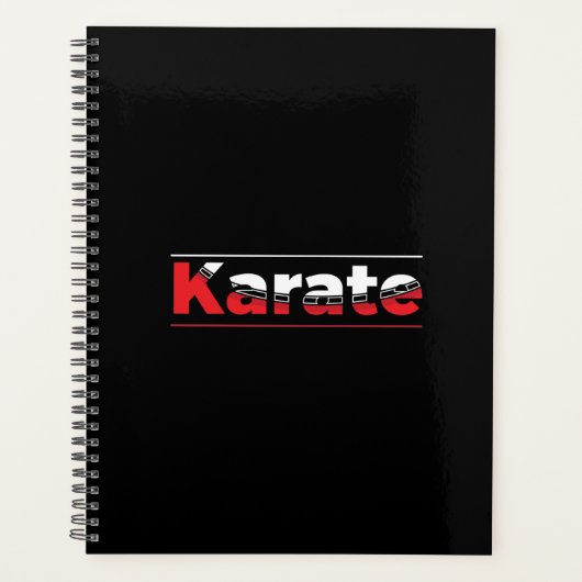 Karate Martial Arts Rood Planner (Voorkant)